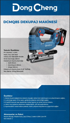 DCMQ85 Dekupaj Makinesi